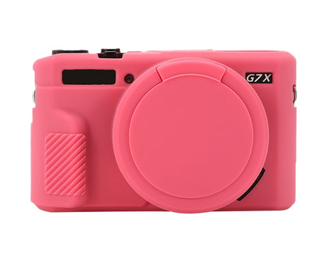 Soft Silicone Protective Case with Lens Cover, For Canon PowerShot G7 X Mark II / G7X2