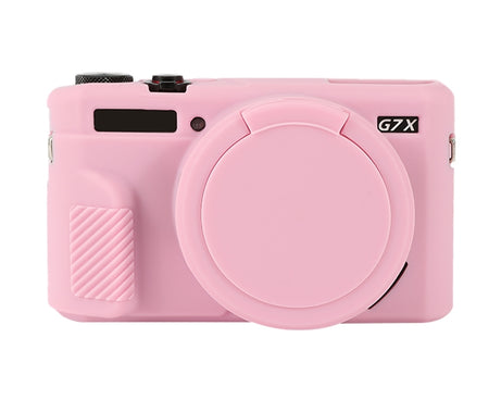 Soft Silicone Protective Case with Lens Cover, For Canon PowerShot G7 X Mark II / G7X2
