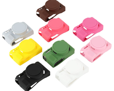 Soft Silicone Protective Case with Lens Cover, For Canon PowerShot G7 X Mark II / G7X2