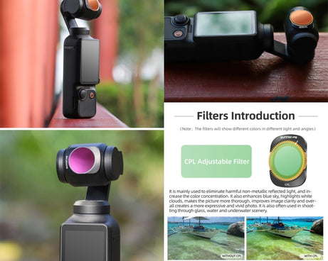 For DJI OSMO Pocket 3 Sunnylife Camera Lens Magnetic Metal Filter, MCUV, ND8, ND16, ND32, ND64, ND256, ND8PL, ND16PL, ND32PL, ND64PL, CPL, 3 in 1 CPL ND8/16, 3 in 1 ND16/64/256, 4 in 1 ND8/16/32/64, 4 in 1 ND8/16/32/64PL, 4 in 1 MCUV CPL ND32/64       ...