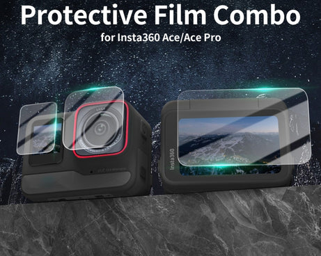 Sunnylife 3 in 1 Rear & Front Screen Lens Explosion proof Film, For Insta360 Ace Pro, For Insta360 Ace