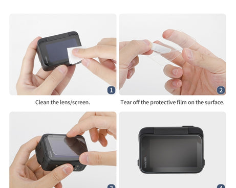 Sunnylife 3 in 1 Rear & Front Screen Lens Explosion proof Film, For Insta360 Ace Pro, For Insta360 Ace
