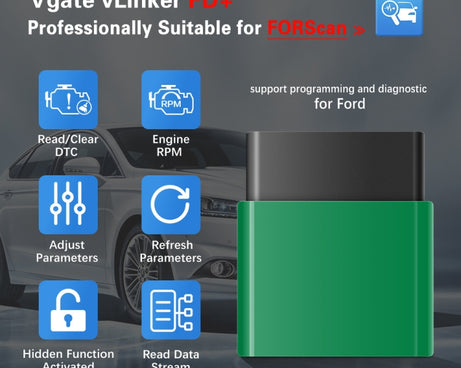 Vgate VLINKER FD + V2.2 Bluetooth 4.0 Car OBD Fault Diagnosis Detector, FD + V2.2 Bluetooth 4.0