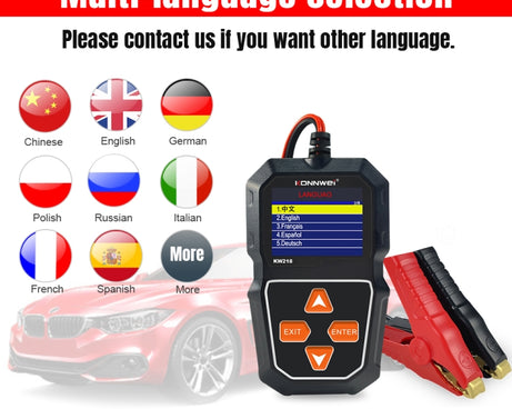 KONNWEI KW218 2.4 inch Color Screen Car Battery Tester, KW218