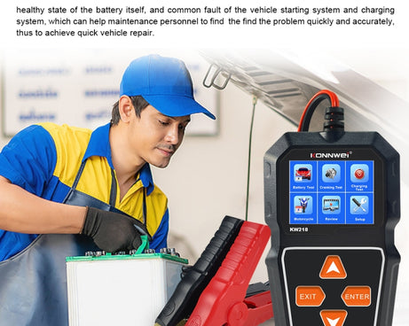 KONNWEI KW218 2.4 inch Color Screen Car Battery Tester, KW218