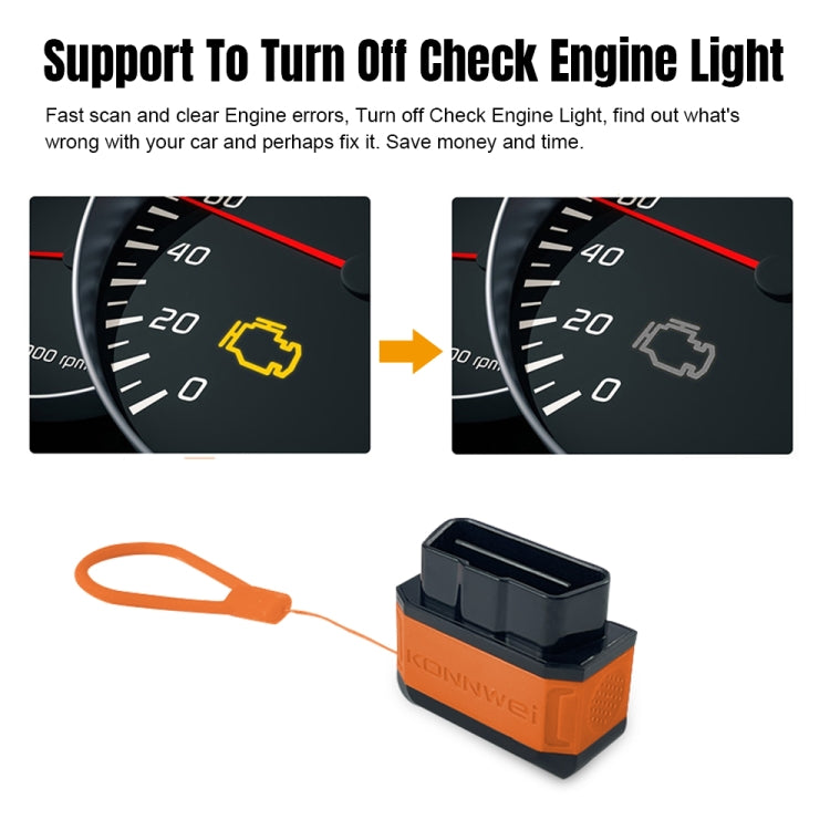 KONNWEI KW906 Bluetooth 5.0 Car OBD2 Scanner Support Android & iOS, KW906