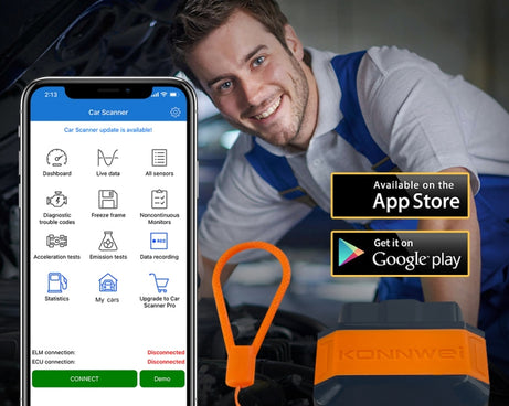 KONNWEI KW906 Bluetooth 5.0 Car OBD2 Scanner Support Android & iOS, KW906
