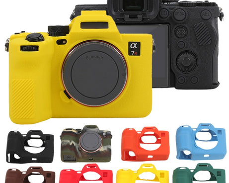 Litchi Texture Soft Silicone Protective Case, For Sony ILCE7RM5 / A7R5