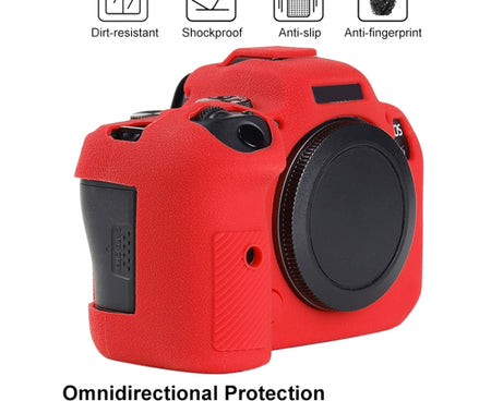 Litchi Texture Soft Silicone Protective Case, For Canon EOS R6 Mark II