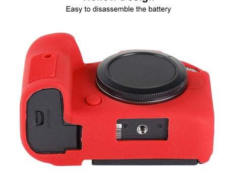 Litchi Texture Soft Silicone Protective Case, For Canon EOS R6 Mark II