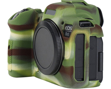 Litchi Texture Soft Silicone Protective Case, For Canon EOS R6 Mark II