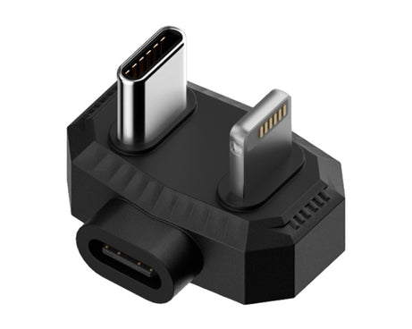 Lavalier Microphone U-shaped Charging Adapter OTG Converter, 8 Pin to USB-C / Type-C + 8 Pin, Type-C to USB-C / Type-C + 8 Pin, 8 Pin to Dual USB-C / Type-C, Type-C to Dual USB-C / Type-C