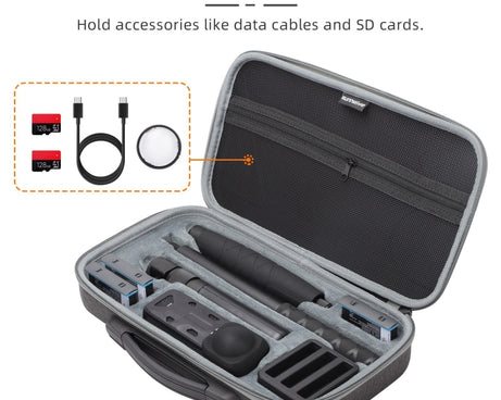 For Insta360 X4 / X5 Sunnylife Carrying Case Handbag, X4-B812 Mini Camera Bag, X4-B816 Combo Bag