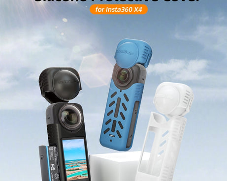 For Insta360 X4 / X5 Sunnylife Silicone Shockproof Case, Lens Cover, Lens Body Cover Kit
