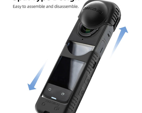For Insta360 X4 / X5 Sunnylife Silicone Shockproof Case, Lens Cover, Lens Body Cover Kit