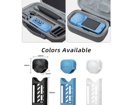 For Insta360 X4 / X5 Sunnylife Silicone Shockproof Case, Lens Cover, Lens Body Cover Kit