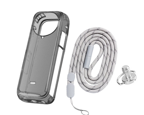 For Insta360 X4 Clear 1.5mm Soft TPU Protective Case, Single Cover, With Hand Strap, With Neck Strap