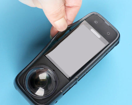 For Insta360 X4 Clear 1.5mm Soft TPU Protective Case, Single Cover, With Hand Strap, With Neck Strap