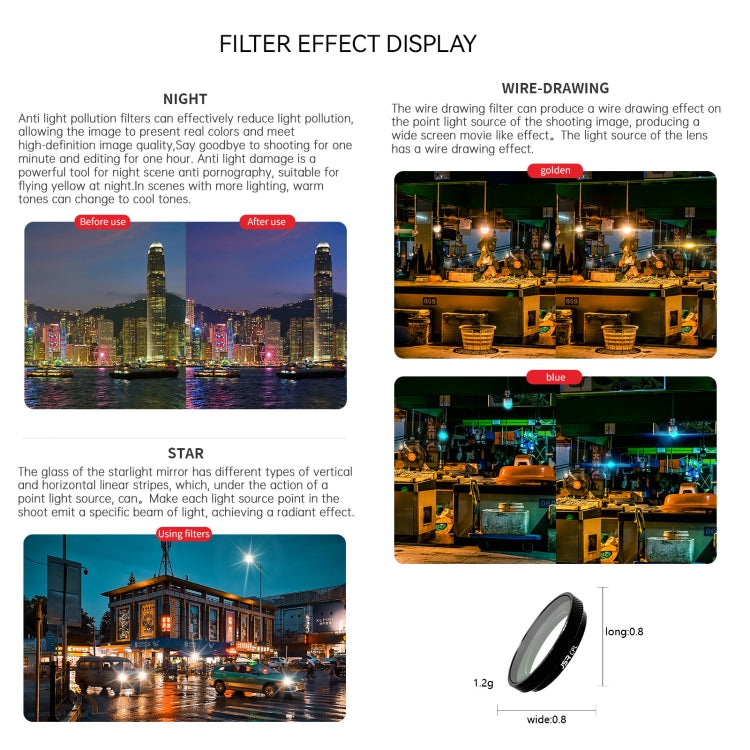 For Insta360 GO 3S JUNESTAR Camera Lens Filter, MCUV, CPL, ND8, ND16, ND32, ND64, NIGHT, STAR, Adjustable CPL, 2 in 1 UV, 3 in 1 UV, 3 in 1 CPL ND8-16, 4 in 1 NDPL, 4 in 1 ND, 6 in 1 STAR CPL ND, 6 in 1 Adjustable, 8 in 1 UV CPL ND NIGHT