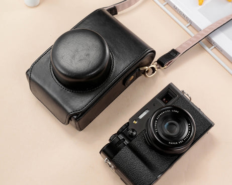 Full Body Leather Camera Case Bag with Strap, For FUJIFILM X100VI