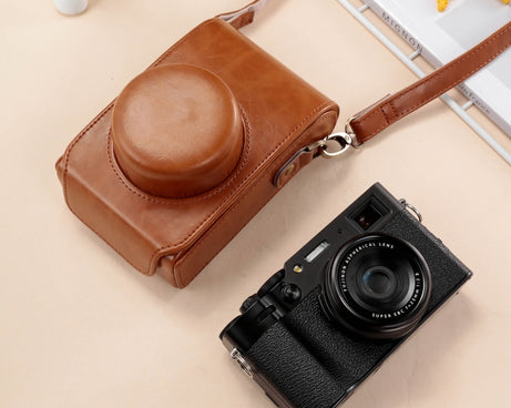 Full Body Leather Camera Case Bag with Strap, For FUJIFILM X100VI