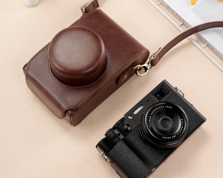 Full Body Leather Camera Case Bag with Strap, For FUJIFILM X100VI