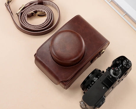 Full Body Leather Camera Case Bag with Strap, For FUJIFILM X100VI