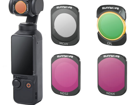 For DJI Osmo Pocket 3 Sunnylife Camera Lens Magnetic Metal Filter, No Impact On Gimbal Reset, MCUV, ND8, ND16, ND32, ND64, CPL, ND8PL, ND16PL, ND32PL, ND64PL, 3 in 1 CPL ND8 ND16, 4 in 1 ND8-64, 4 in 1 ND8-64PL, 4 in 1 UV CPL ND32 ND64                 ...