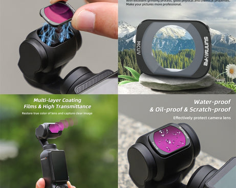 For DJI Osmo Pocket 3 Sunnylife Camera Lens Magnetic Metal Filter, No Impact On Gimbal Reset, MCUV, ND8, ND16, ND32, ND64, CPL, ND8PL, ND16PL, ND32PL, ND64PL, 3 in 1 CPL ND8 ND16, 4 in 1 ND8-64, 4 in 1 ND8-64PL, 4 in 1 UV CPL ND32 ND64                 ...