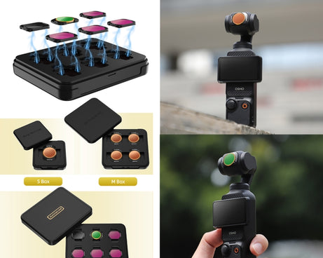 For DJI Osmo Pocket 3 Sunnylife Camera Lens Magnetic Metal Filter, No Impact On Gimbal Reset, MCUV, ND8, ND16, ND32, ND64, CPL, ND8PL, ND16PL, ND32PL, ND64PL, 3 in 1 CPL ND8 ND16, 4 in 1 ND8-64, 4 in 1 ND8-64PL, 4 in 1 UV CPL ND32 ND64                 ...