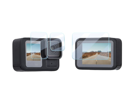 For GoPro HERO13 Black Sunnylife 3 in 1 Lens Protector Front and Rear Screen Tempered Glass Films, 1 + 1 + 1 Sets, 2 + 2 + 2 Sets