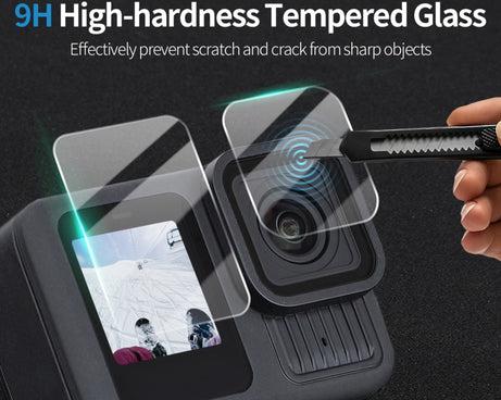 For GoPro HERO13 Black Sunnylife 3 in 1 Lens Protector Front and Rear Screen Tempered Glass Films, 1 + 1 + 1 Sets, 2 + 2 + 2 Sets