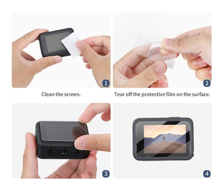 For GoPro HERO13 Black Sunnylife 3 in 1 Lens Protector Front and Rear Screen Tempered Glass Films, 1 + 1 + 1 Sets, 2 + 2 + 2 Sets