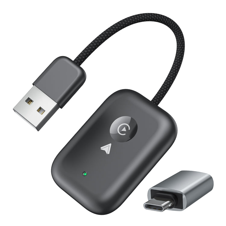 2 in 1 Apple CarPlay / Android Auto USB, Type-C Dual Ports Wired to Wireless CarPlay Adapter