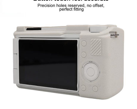 Litchi Texture Soft Silicone Protective Case, For Sony ZV-E10 II / ZV-E10M2