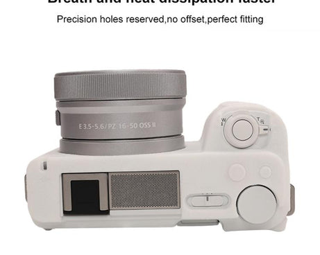 Litchi Texture Soft Silicone Protective Case, For Sony ZV-E10 II / ZV-E10M2