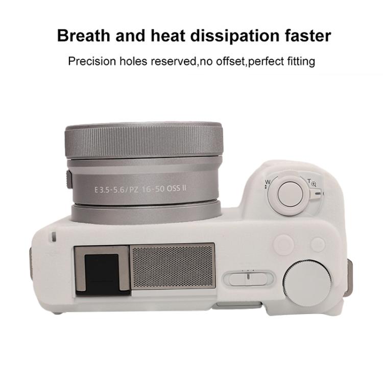 Litchi Texture Soft Silicone Protective Case, For Sony ZV-E10 II / ZV-E10M2
