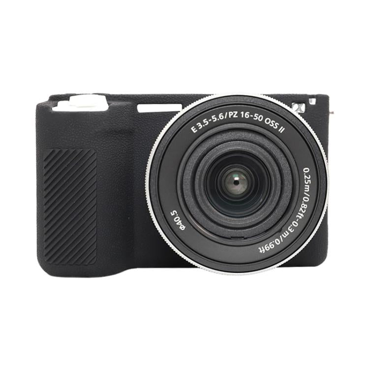 Litchi Texture Soft Silicone Protective Case, For Sony ZV-E10 II / ZV-E10M2