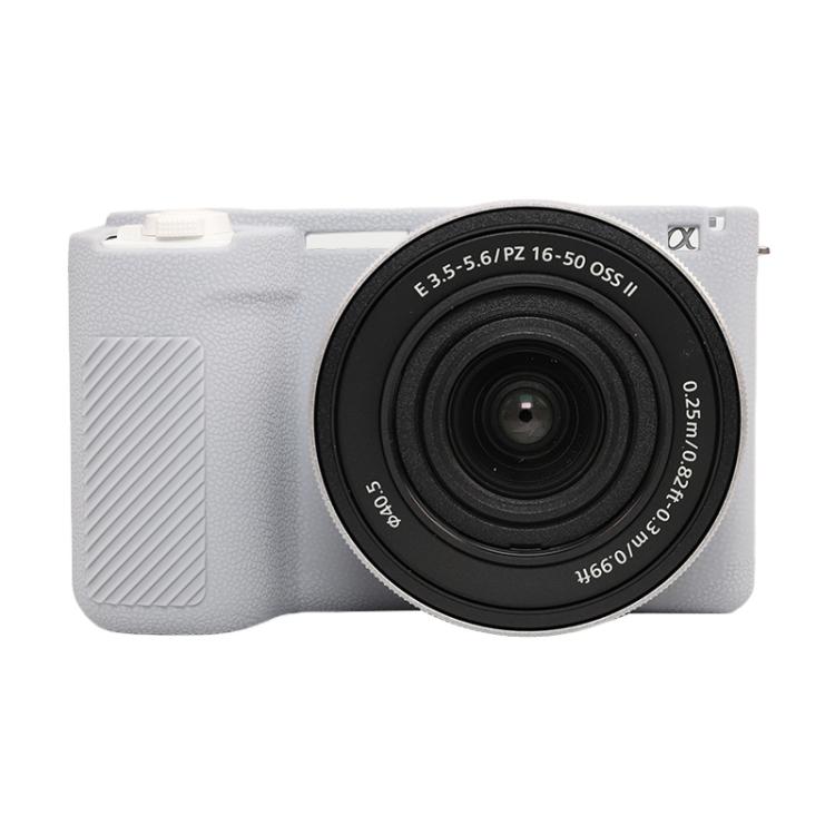 Litchi Texture Soft Silicone Protective Case, For Sony ZV-E10 II / ZV-E10M2