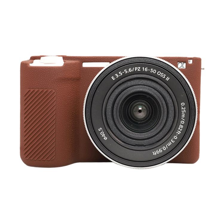 Litchi Texture Soft Silicone Protective Case, For Sony ZV-E10 II / ZV-E10M2