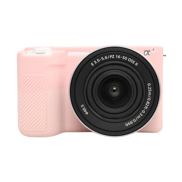 Litchi Texture Soft Silicone Protective Case, For Sony ZV-E10 II / ZV-E10M2