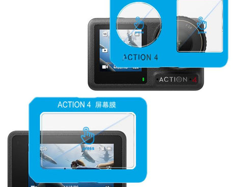 imak Tempered Glass Film with Camera Lens Film, Self-positioning Version, For DJI Osmo Action 6, For DJI Osmo Action 5 Pro, For DJI Osmo Pocket 3, For DJI Osmo Action 4