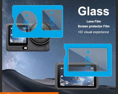 imak Tempered Glass Film with Camera Lens Film, Self-positioning Version, For DJI Osmo Action 6, For DJI Osmo Action 5 Pro, For DJI Osmo Pocket 3, For DJI Osmo Action 4