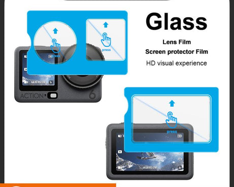 imak Tempered Glass Film with Camera Lens Film, Self-positioning Version, For DJI Osmo Action 6, For DJI Osmo Action 5 Pro, For DJI Osmo Pocket 3, For DJI Osmo Action 4