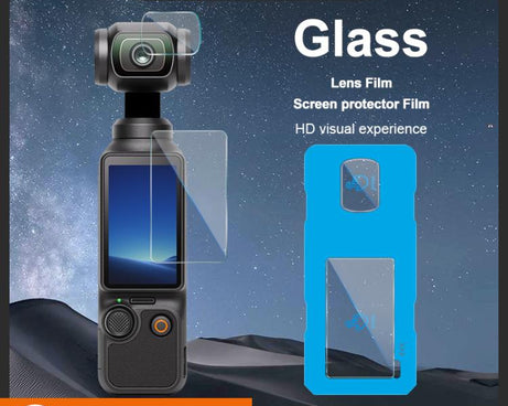 imak Tempered Glass Film with Camera Lens Film, Self-positioning Version, For DJI Osmo Pocket 4, For DJI Osmo Action 6, For DJI Osmo Action 5 Pro, For DJI Osmo Pocket 3, For DJI Osmo Action 4