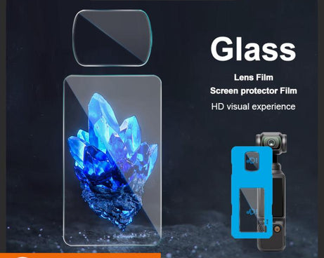 imak Tempered Glass Film with Camera Lens Film, Self-positioning Version, For DJI Osmo Pocket 4, For DJI Osmo Action 6, For DJI Osmo Action 5 Pro, For DJI Osmo Pocket 3, For DJI Osmo Action 4