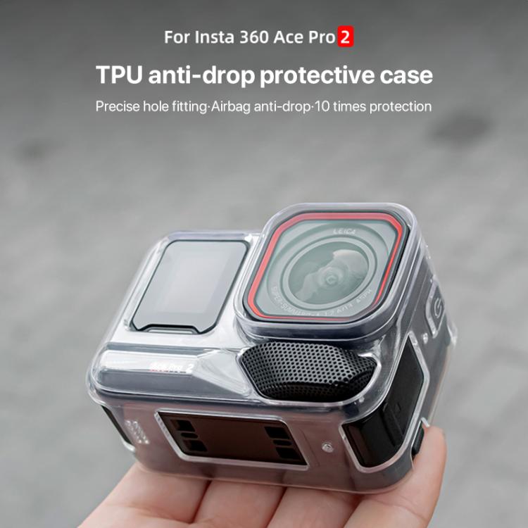 Body Soft TPU Protective Case with Lens Cover, For Insta360 Ace / Ace Pro / Pro 2, For Insta360 GO 3S