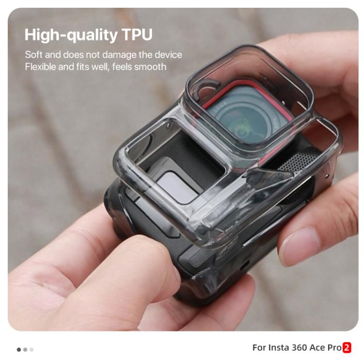 Body Soft TPU Protective Case with Lens Cover, For Insta360 Ace / Ace Pro / Pro 2, For Insta360 GO 3S