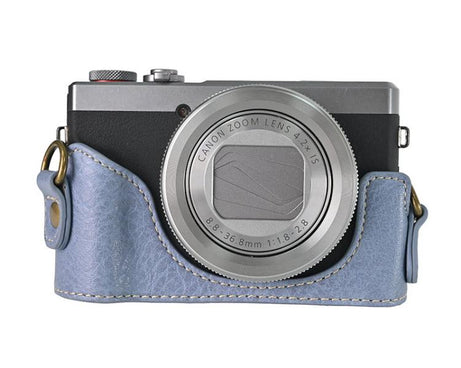 Retro Litchi Texture Leather Full Body Camera Case Bag with Strap, For Canon G7 X Mark III / G7X3, For Canon PowerShot SX740 HS