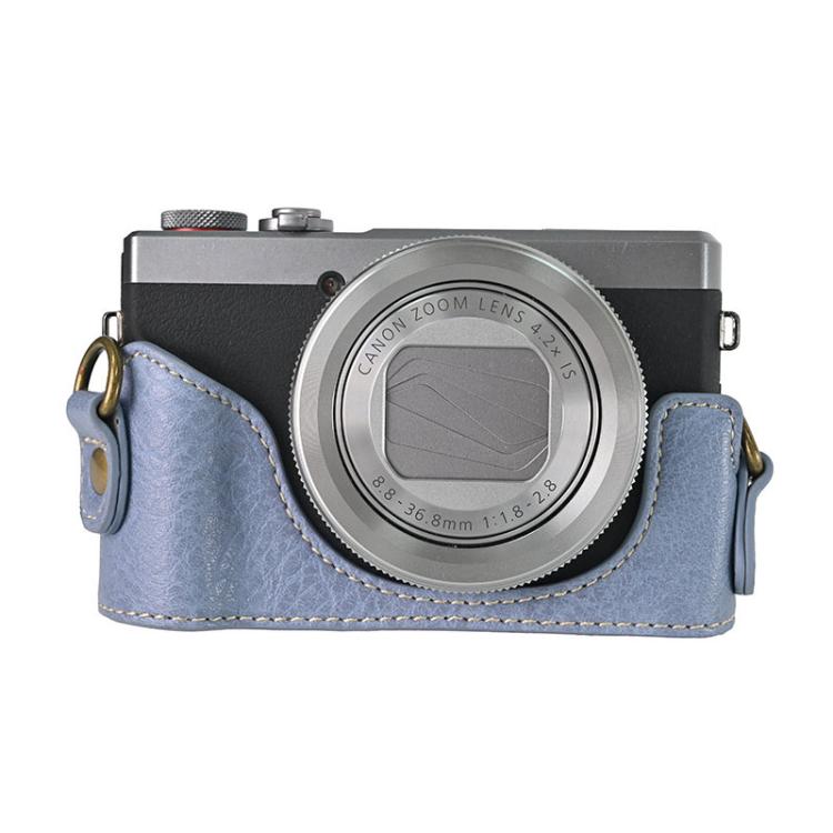 Retro Litchi Texture Leather Full Body Camera Case Bag with Strap, For Canon G7 X Mark III / G7X3, For Canon PowerShot SX740 HS